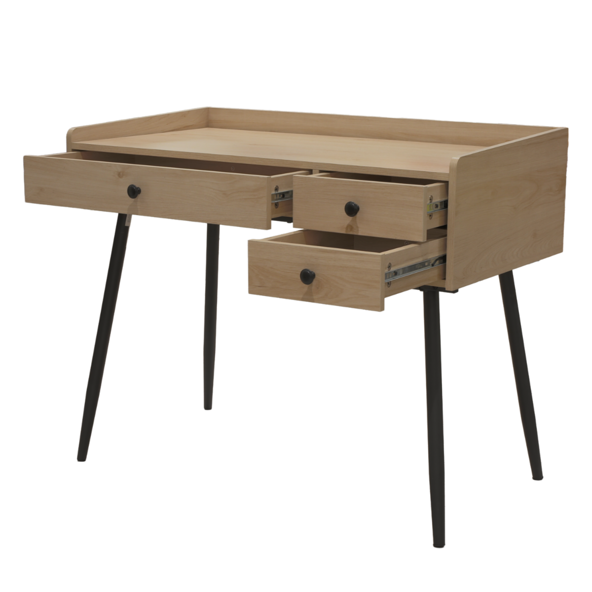 Escritorio De Oficina 3 Cajones Beige Claro XIAMEN GLORY LILY FURNITURE Metal Y Aglomerado MDP