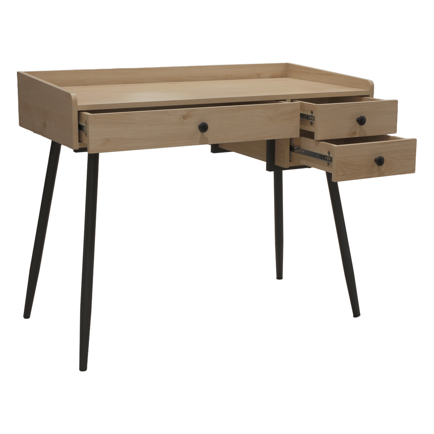 Escritorio De Oficina 3 Cajones Beige Claro XIAMEN GLORY LILY FURNITURE Metal Y Aglomerado MDP